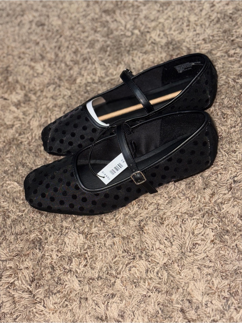 Torrid size 8.5 WW mesh strap flat black NWT - Picture 7 of 10